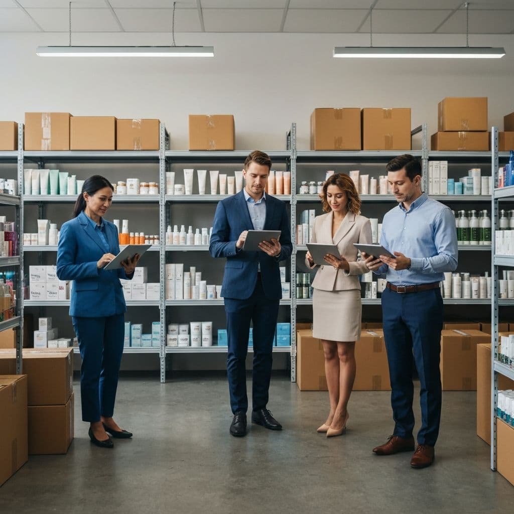 Wholesale distribution center with business owners